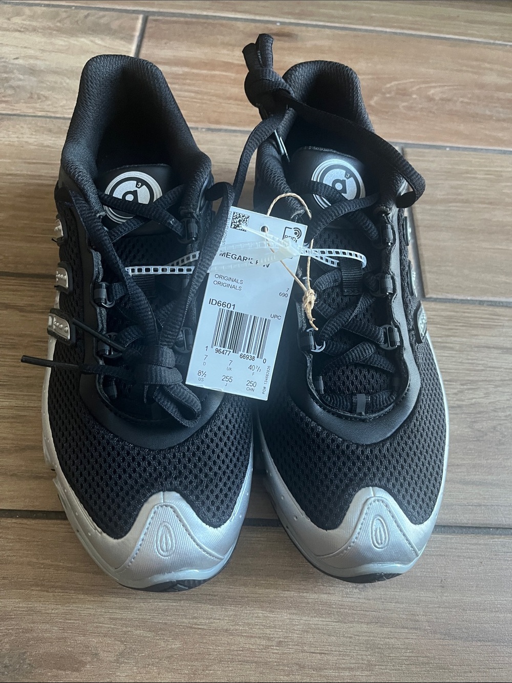 adidas Black and Silver Megaride A3 Athletic Sneakers